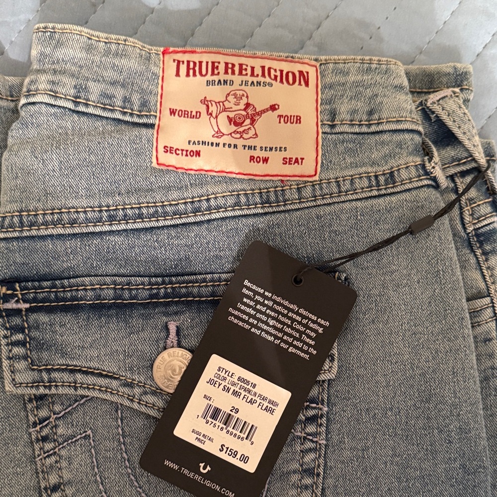 True Religion Light Blue Flare Jeans